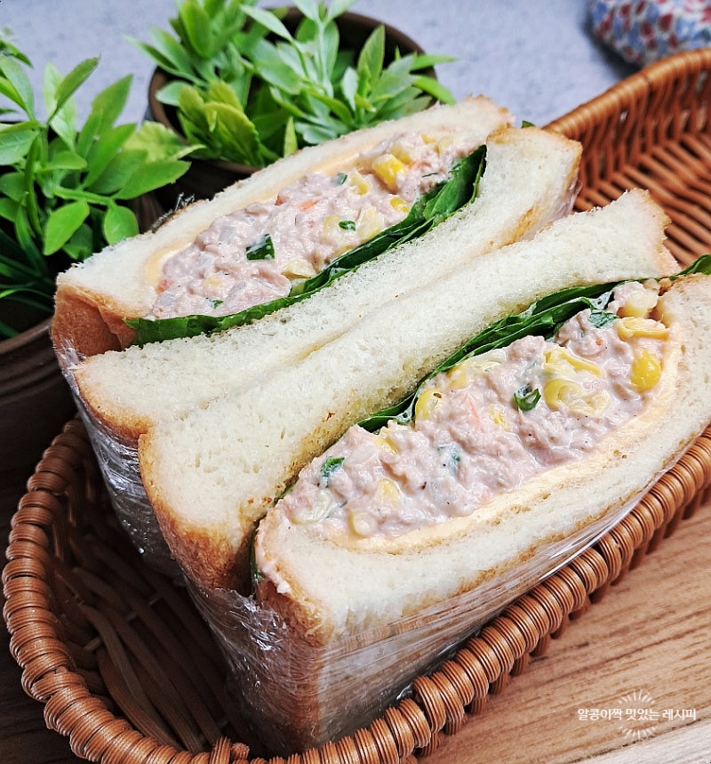 참치샌드위치 만들기 참치마요 레시피 간단한 참치캔 요리