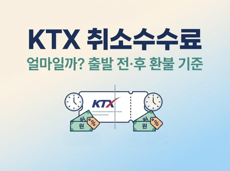 KTX 취소수수료 얼마? 출발 전·후 환불기준 한눈에