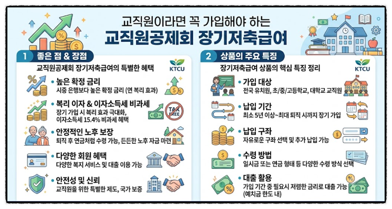 교직원이라면 꼭 가입해야 하는 교직원공제회 장기 저축 급여, 이율과 세금 등 좋은 점과 상....