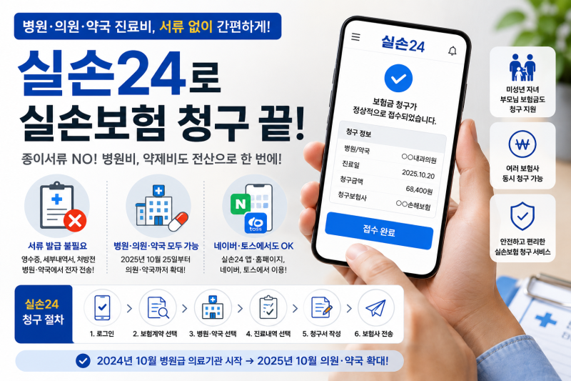 실손24 사용법, 병원·약국 실손보험 청구 서류 없이 하는 방법