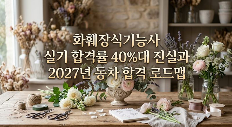 화훼장식기능사 실기 합격률 40%대 진실과 2027년 동차 합격 로드맵