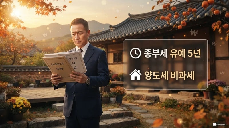 부모님 집 상속받자마자 다주택자 세금 폭탄? 양도세·종부세 지키는 '파는 순서'와 5년 골든....