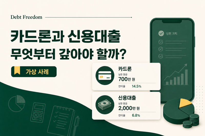 카드론과 신용대출, 무엇부터 갚아야 할까? 함께 관리하는 방법 [가상 사례]