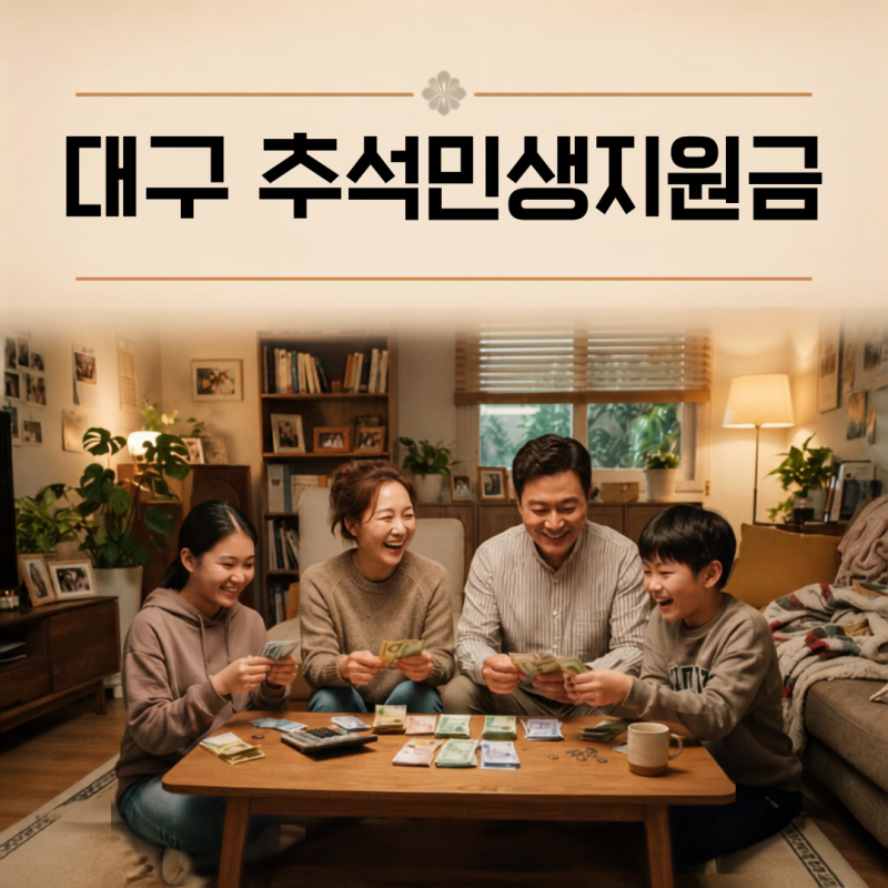 2026 대구 추석 민생지원금 총정리｜대구시민도 받을 수 있을까? 군위군은 54만원
