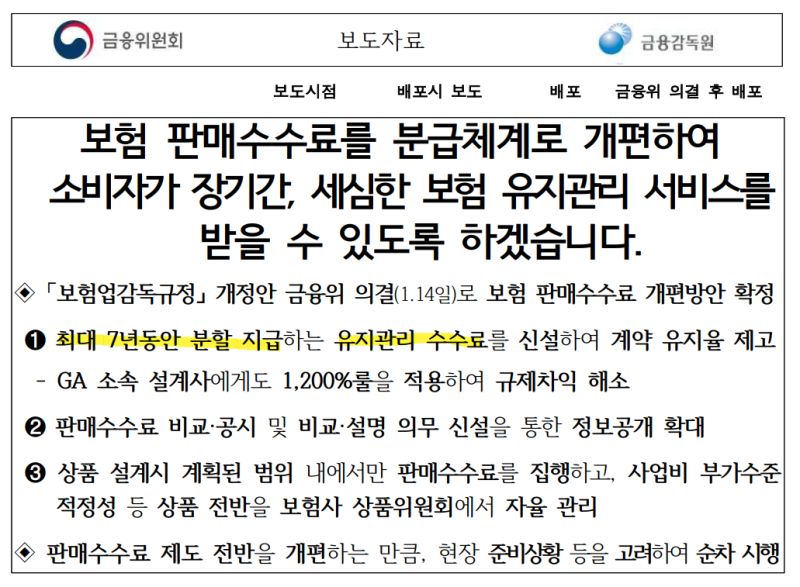 보험설계사 7년 분급, 위기일까 기회일까