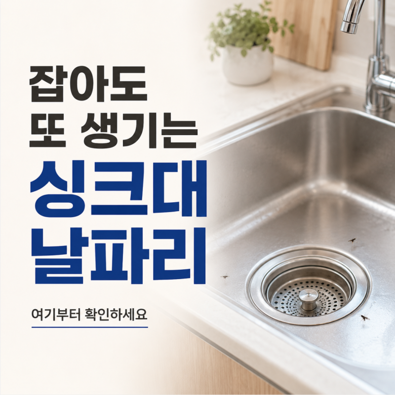 싱크대 날파리 계속 생기는 이유, 청소해도 나온다면 여기 확인하세요
