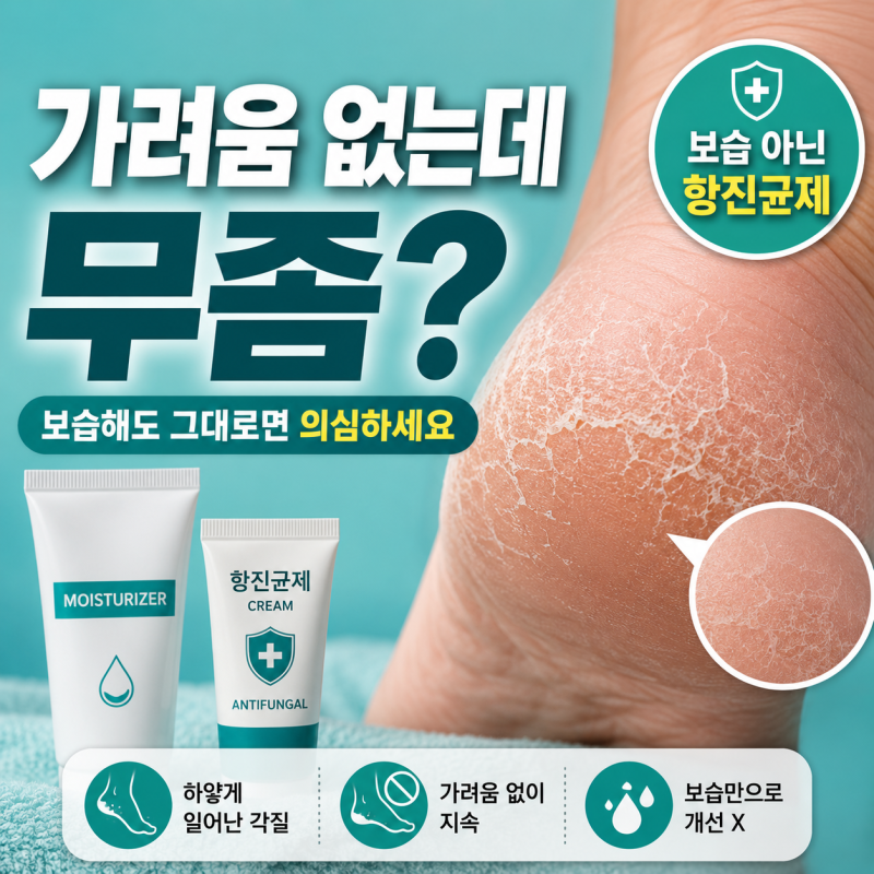 가려움 없는 무좀도 있을까? 각질형 무좀 구분 포인트