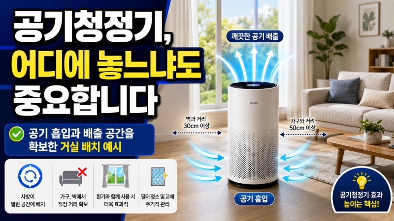 공기청정기 위치｜거실·침실 효과 높이는 배치