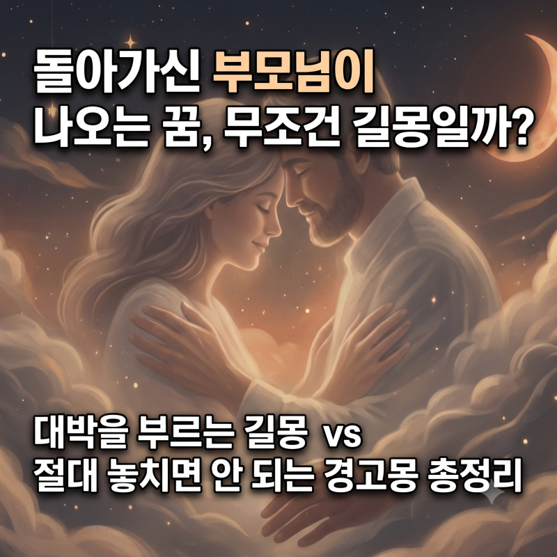 돌아가신 부모님이 나오는 꿈, 무조건 길몽일까? 상황별 꿈해몽 총정리