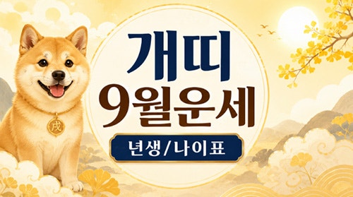 개띠 9월운세(94년,82년,70년, 58년생)｜26년 개띠년생 나이 상극 궁합
