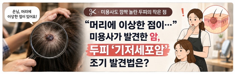 “머리에 이상한 점이…” 미용사가 발견한 암, 두피 ‘기저세포암’ 조기 발견법은?