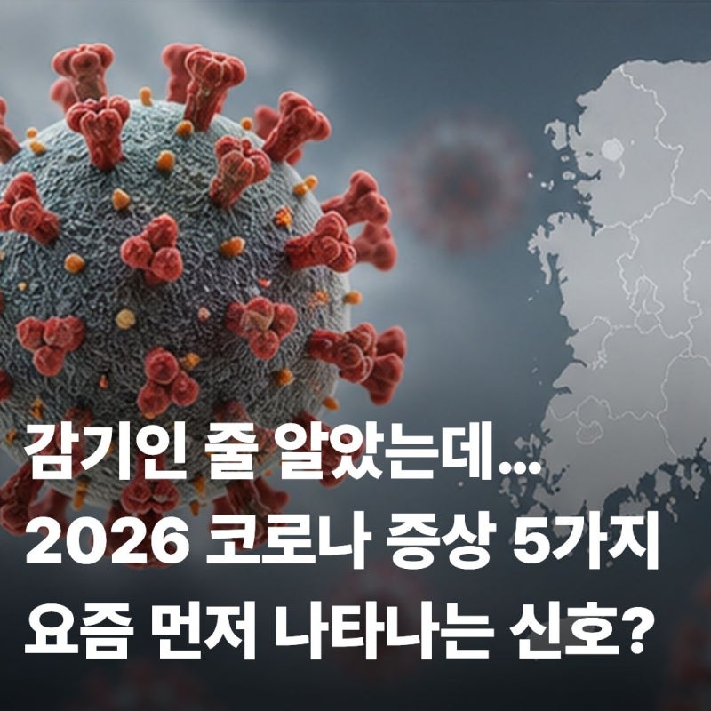 “감기인 줄 알았는데” 2026 코로나 재유행 증상 5가지, 요즘 먼저 나타나는 신호는?