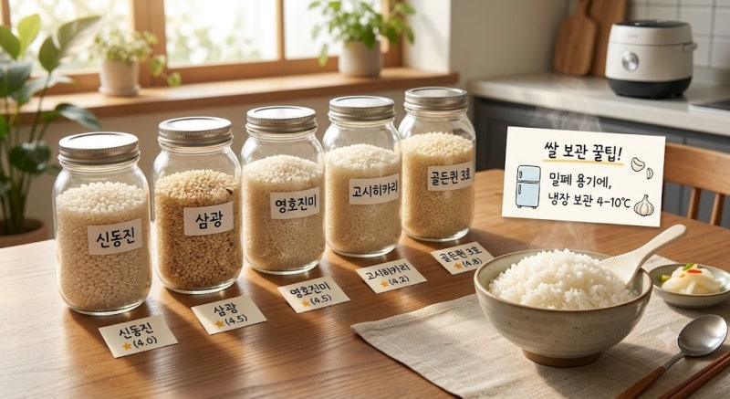 밥 맛 좋은 쌀 고르는 법 대표 품종 TOP 5 추천부터 보관 꿀팁까지!