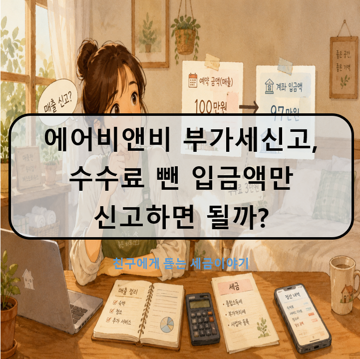 에어비앤비 부가세신고, 수수료 뺀 입금액만 신고하면 될까?