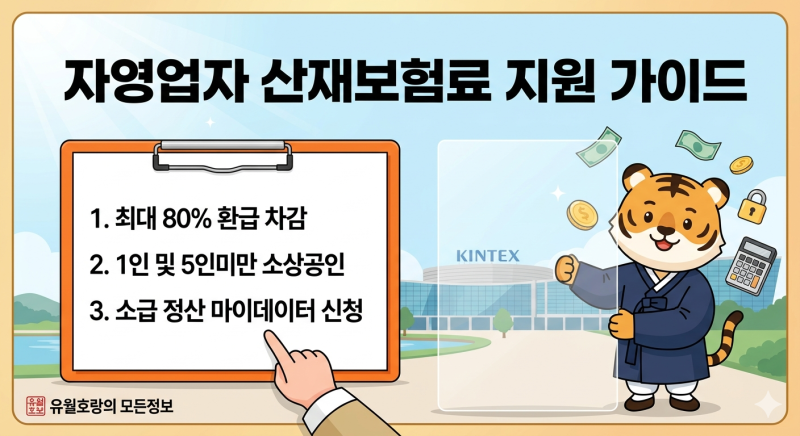 "최대 80% 돈 돌려받으세요!" 2026년 하반기 근로복지공단 자영업자 산재보험료 정부 지원 자격....