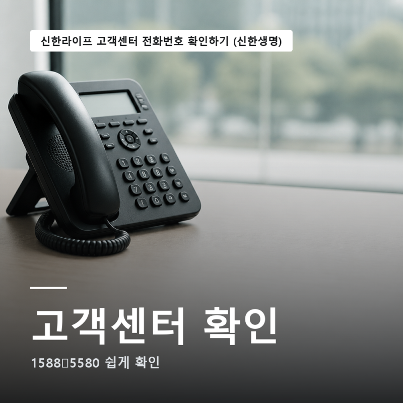 신한라이프 고객센터 전화번호 시간 및 신한생명 확인하기