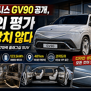 제네시스 GV90 공개, 해외 평가 심상치 않다 │ 코치도어·657마력 플래그십 SUV