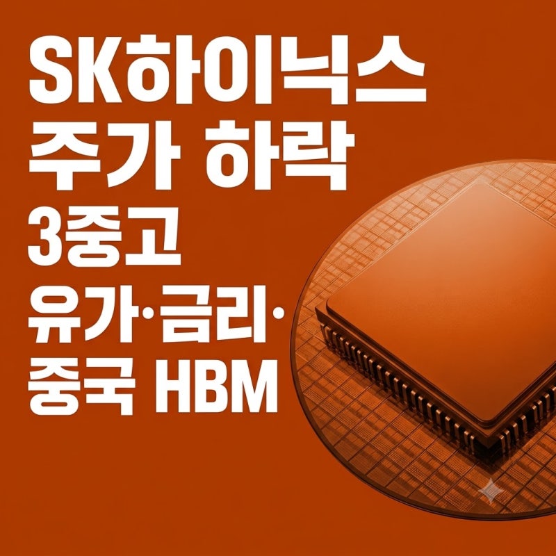 SK하이닉스 주가 하락 원인 – 반도체주 유가·금리·중국 HBM '3중고' (2026년 9월)