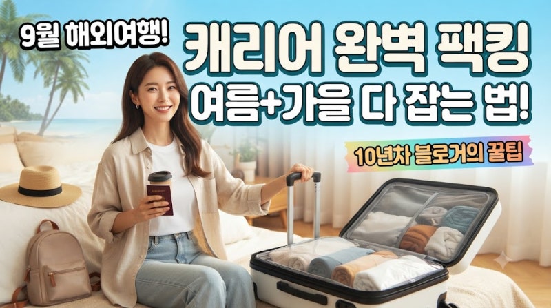 9월 해외여행 준비물 캐리어 싸기: 여름옷만 챙겼다 얼어 죽을 뻔한 썰 & 짐 팩킹 꿀팁