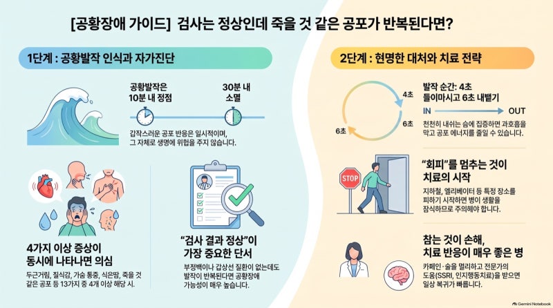 공황장애 자가진단 — 심장검사는 정상인데 죽을 것 같은 발작이 반복된다면
