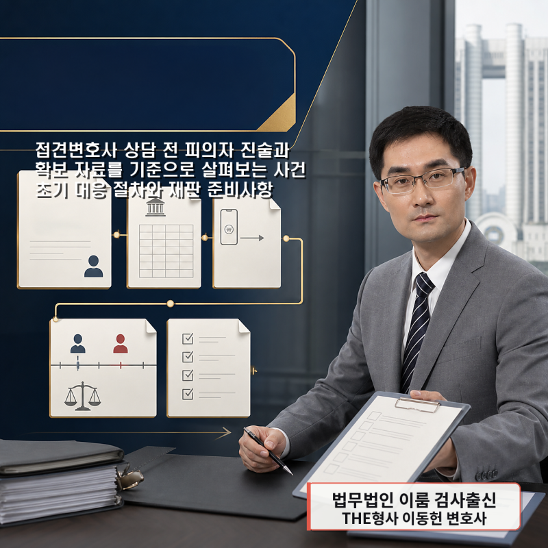 접견변호사 상담 전 피의자 진술과 확보 자료를 기준으로 살펴보는 사건 초기 대응 절차와 ....