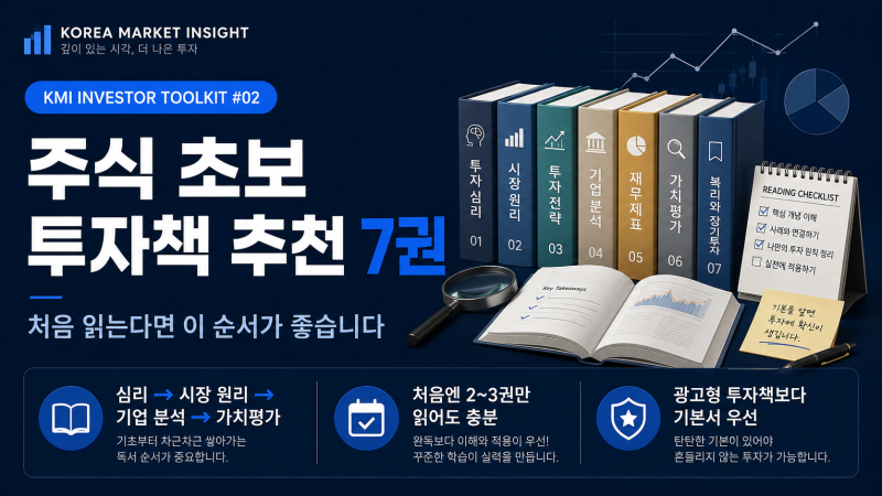 [KMI Investor Toolkit #02] 주식 초보 투자책 추천 7권, 처음 읽는다면 이 순서가 좋습니다
