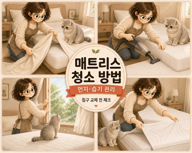 [리빙] 매트리스 청소 방법 침대 먼지·집먼지진드기 관리 순서