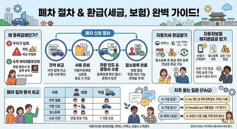 자동차 폐차 신청 방법과 자동차세·보험료 환급 절차 총정리