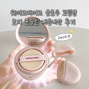 웨이크메이크 워터 글로우 코팅밤 01 로지 포슬린 색상 비교 내돈내산 노보정 후기
