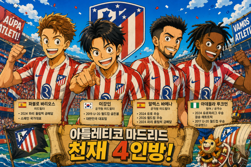 "그리즈만 후계자 찾았다"…스페인 언론이 뽑은 아틀레티코 천재 4인방, 이강인이 중심 / 파....