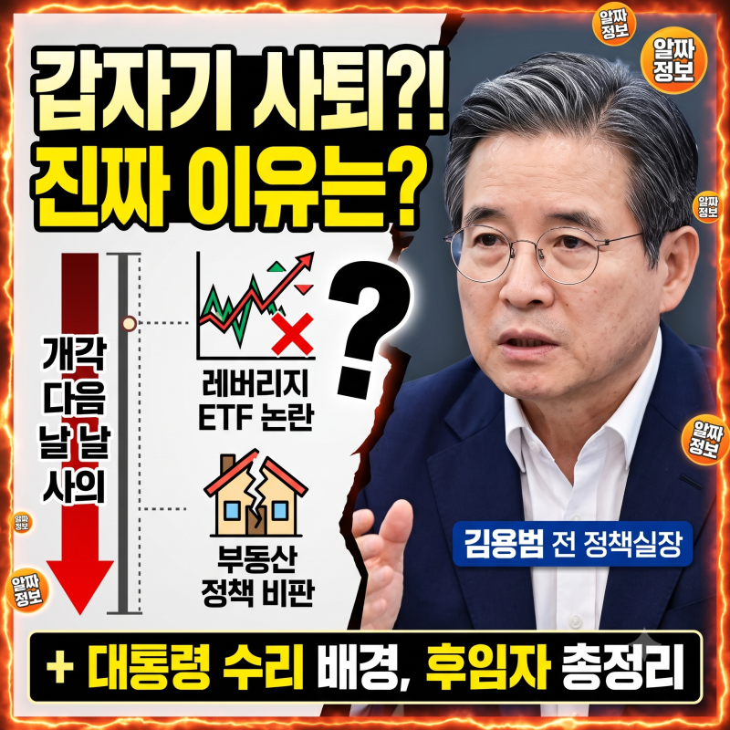 김용범 정책실장 갑자기 사퇴한 이유는?? (+대통령 사퇴 수리 배경과 후임자 총정리)