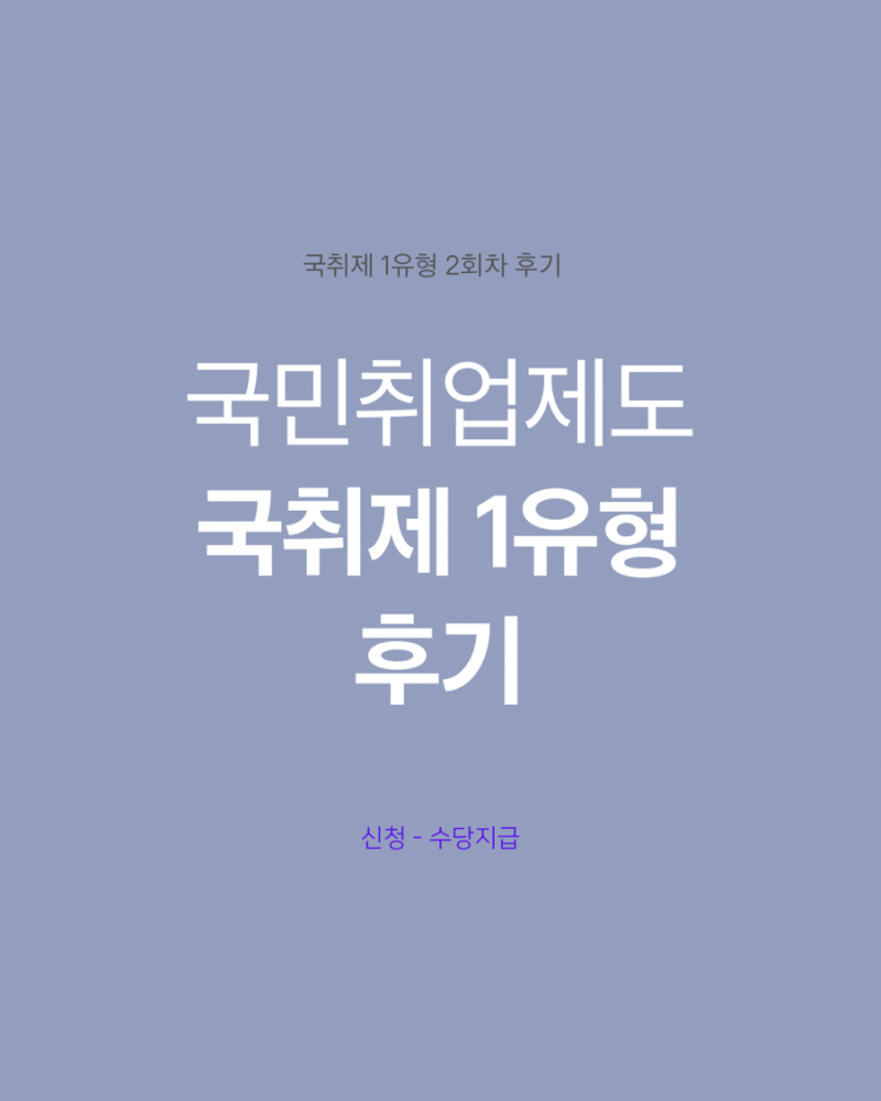 국민취업제도 국취제 1유형 2회차 후기ㅣ온라인특강 • 입사지원