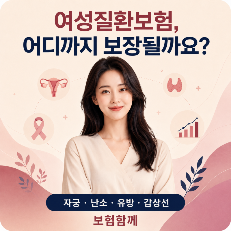여성질환보험, 무엇을 보장할까요? 자궁·난소·유방·갑상선 치료와 담보 확인법
