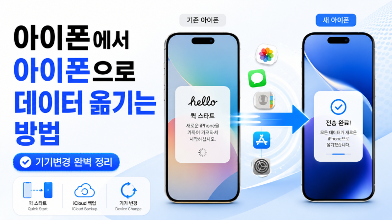 아이폰에서 아이폰으로 데이터 옮기는 방법｜기기변경 완벽 정리