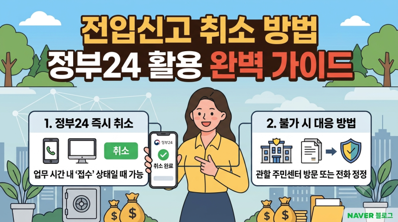 전입신고 취소 방법 정부24 활용