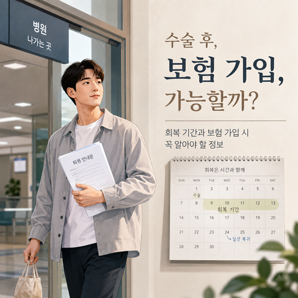 수술하고 나면 보험가입은 언제부터 가능할까요?