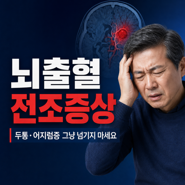 갑자기 나타나는 뇌출혈 전조증상, 두통·어지럼증 그냥 넘기지 마세요