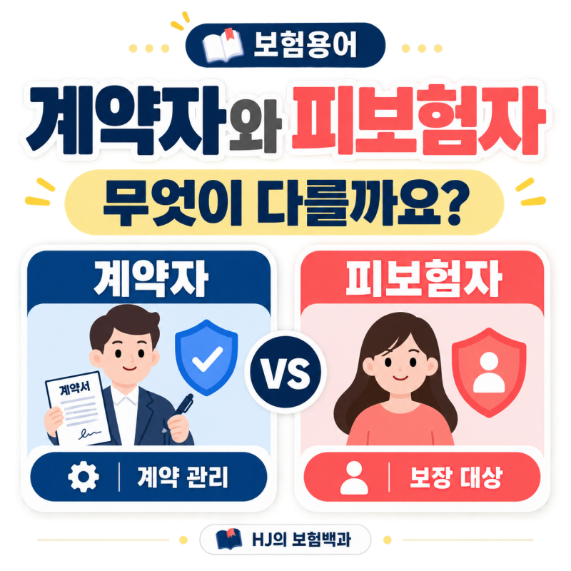 계약자와 피보험자 차이, 보험료 내는 사람과 보장받는 사람은 누구일까?
