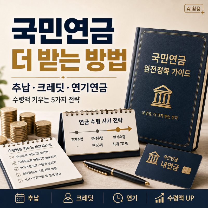 국민연금 더 받는 방법┃2026년 달라진 크레딧부터 추납·연기연금까지
