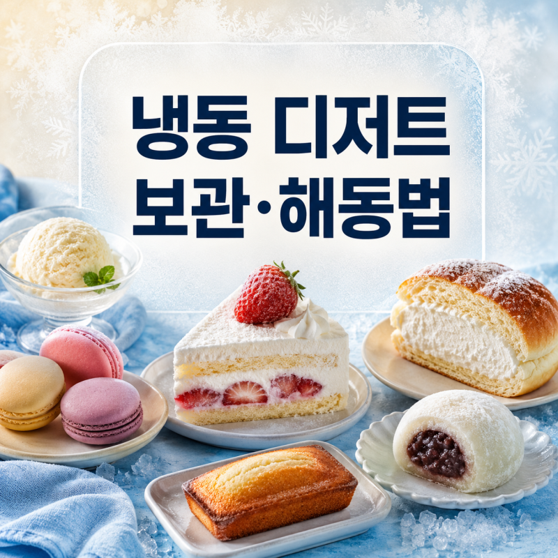 냉동 디저트 보관·해동법｜마카롱·케이크·크림빵 종류별 정리