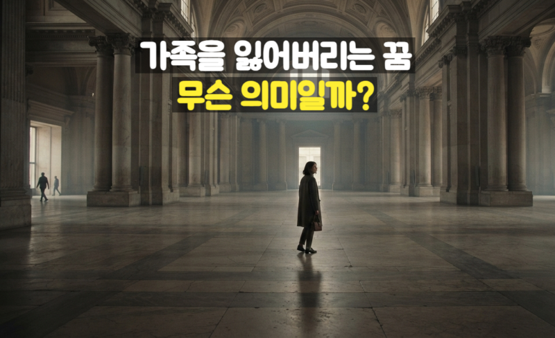 가족을 잃어버리는 꿈 해몽｜가족을 찾는 꿈·가족과 헤어지는 꿈의 의미