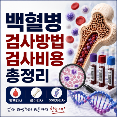 2026 백혈병 검사방법·검사비용 총정리｜혈액검사부터 골수검사·유전자검사까지