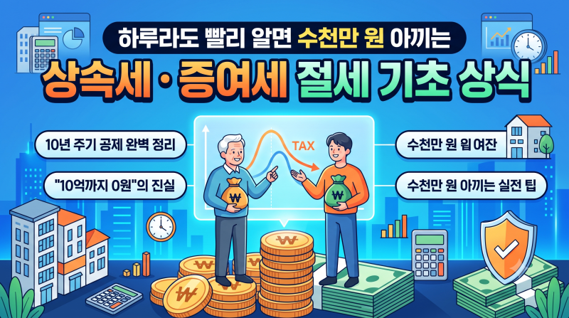하루라도 빨리 알면 수천만 원 아끼는 상속세·증여세 절세 기초 상식