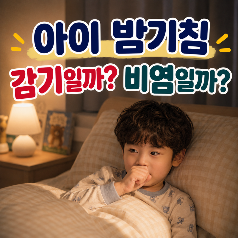 환절기 아이 기침 밤에 심해지는 이유｜감기·비염 구별과 관리법