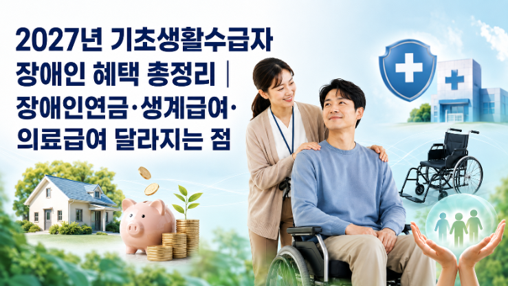 2027년 기초생활수급자 장애인 혜택 총정리