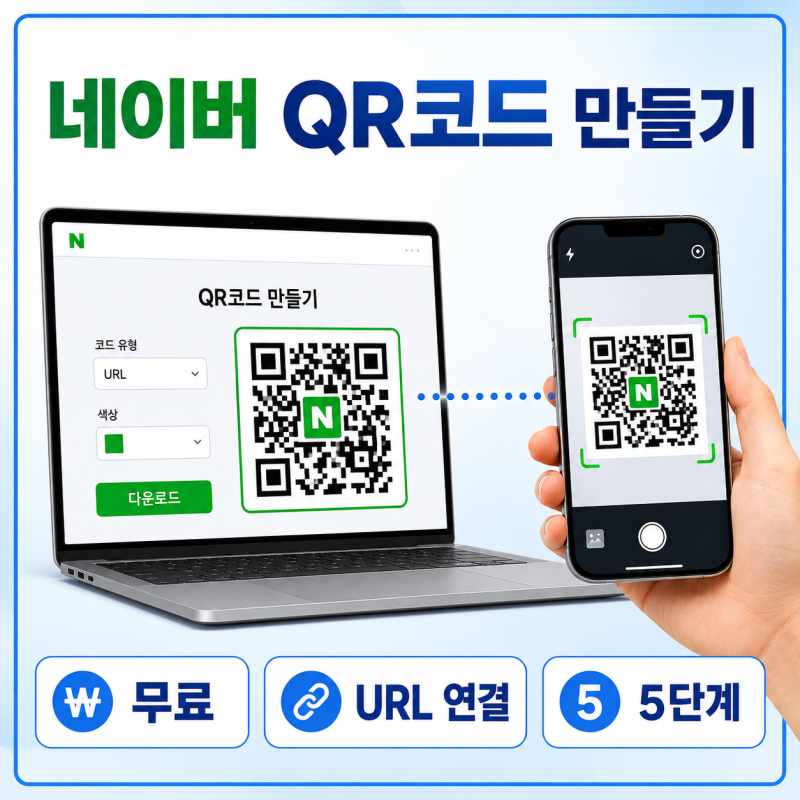 QR코드 만들기 네이버 무료 생성 방법