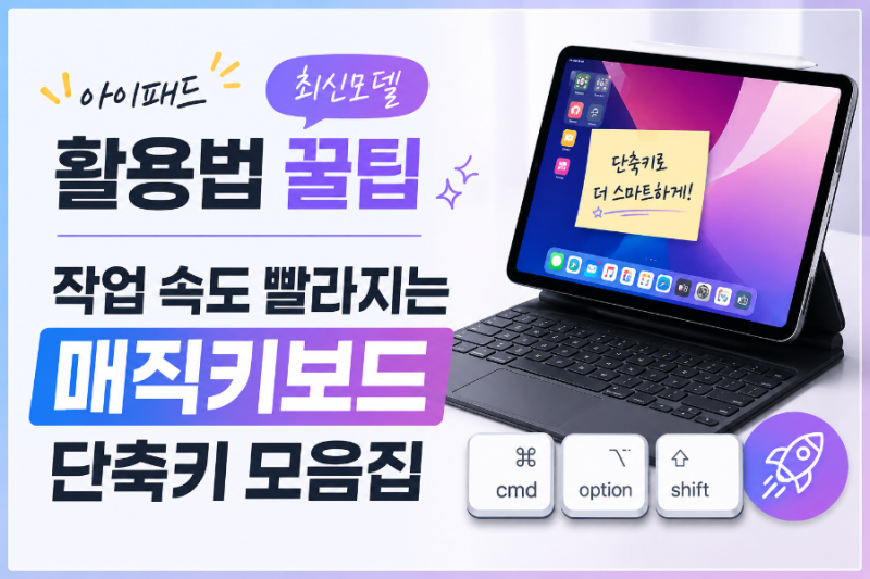 아이패드 단축키 모음집✨️ 작업 속도 빨라지는 꿀팁⚡️(feat.매직키보드)