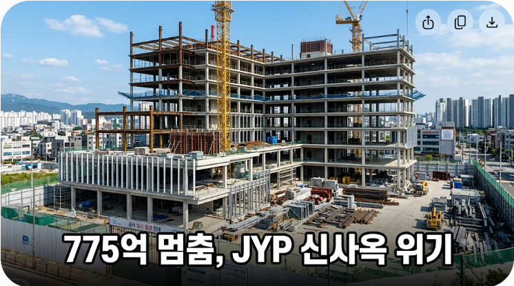 JYP 신사옥 건립 중단 위기 배경과 쟁점 총정리