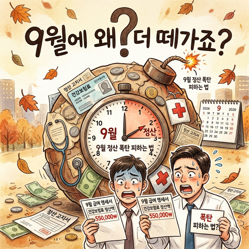 "9월에 왜 더 떼가죠?" 건강보험료 정산 폭탄 피하는 법