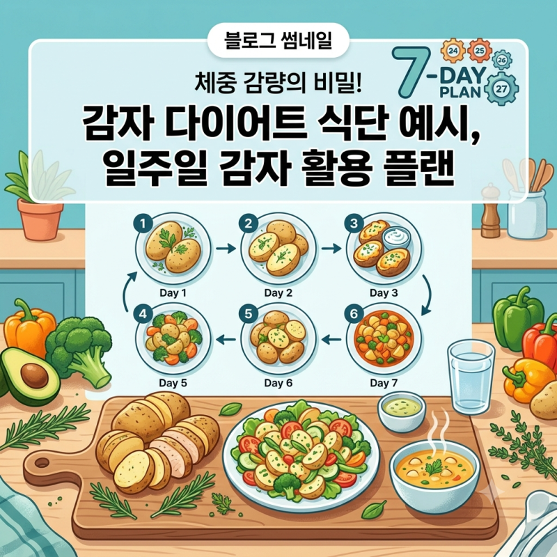 감자 다이어트 식단 예시, 일주일 감자 활용 플랜
